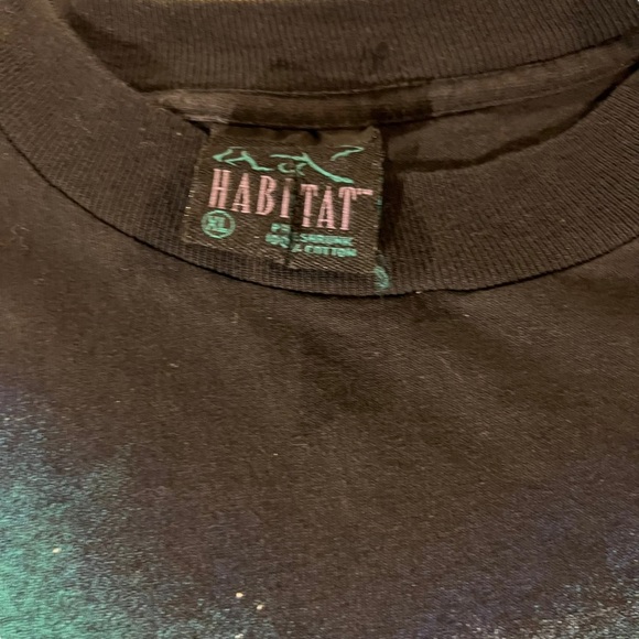 Vintage 90s Habitat Solar System Tee Mens XL Black Crewneck Graphic Short Sleeve - Picture 7 of 8